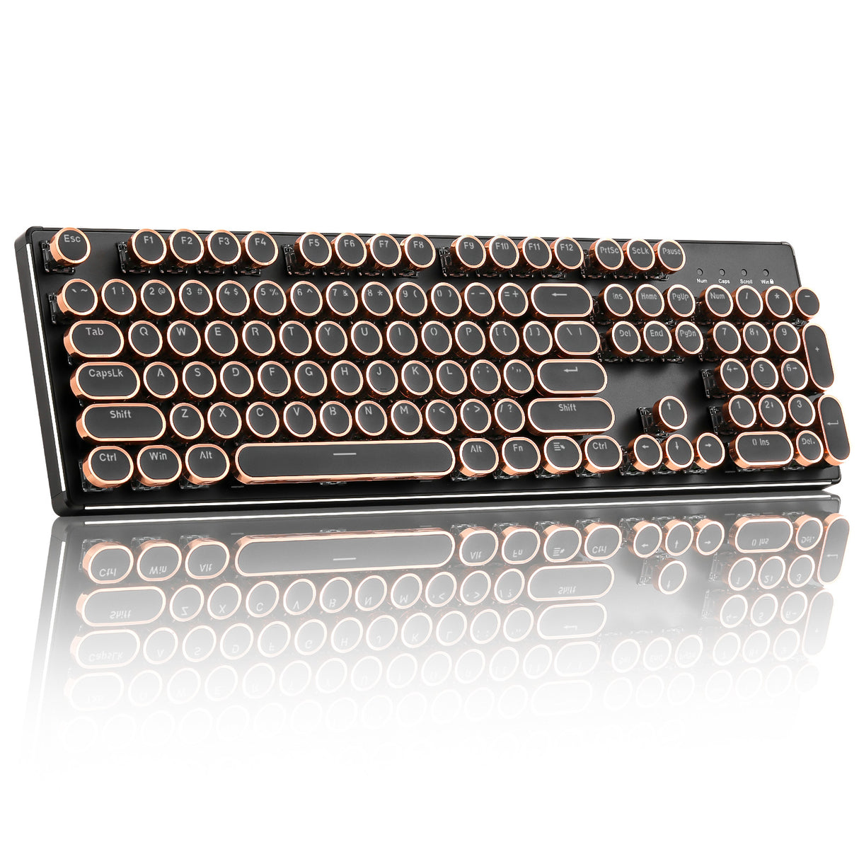 YUNZII QL108 Full-Size Wired Typewriter Style Custom Mechanical Keyboard