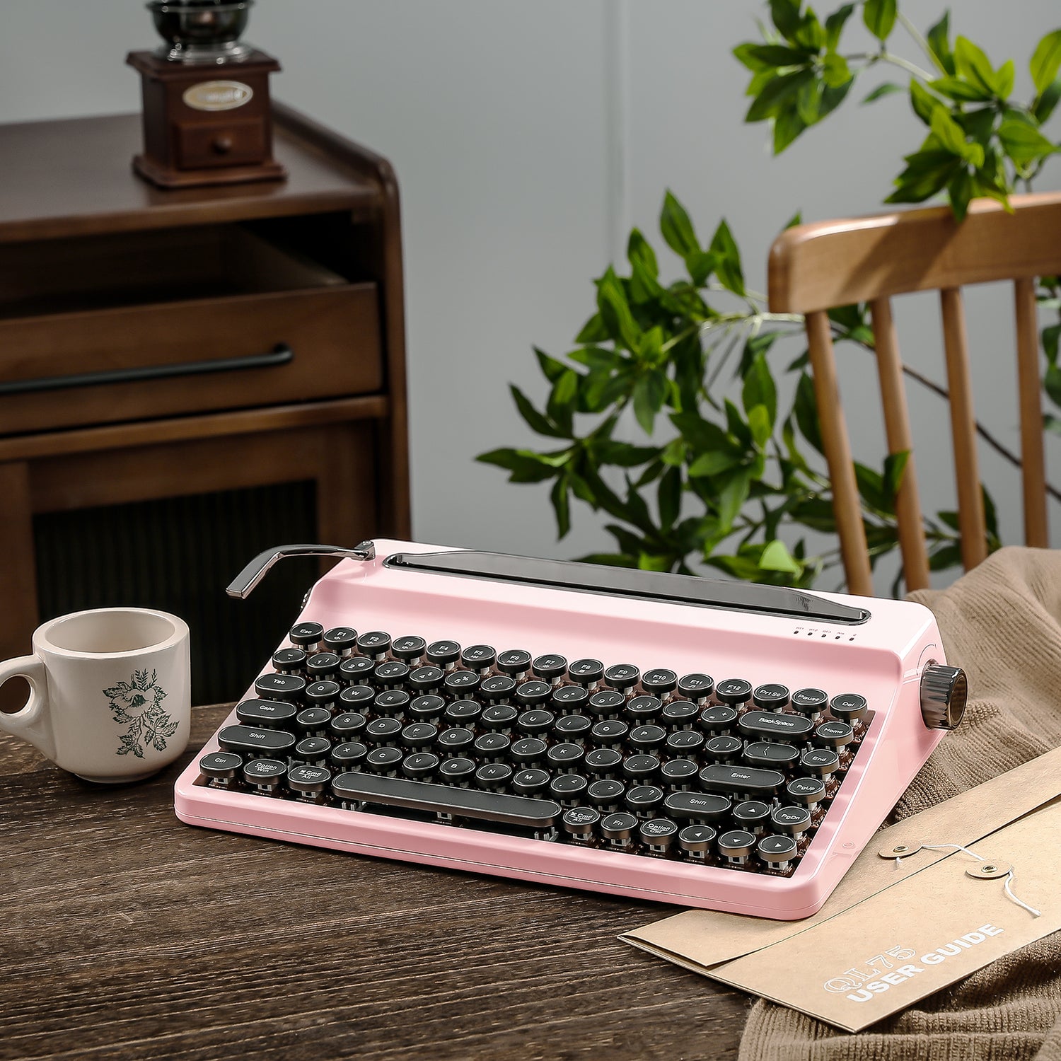 YUNZII QL75 Retro Typewriter QMK/VIA Mechanical Keyboard