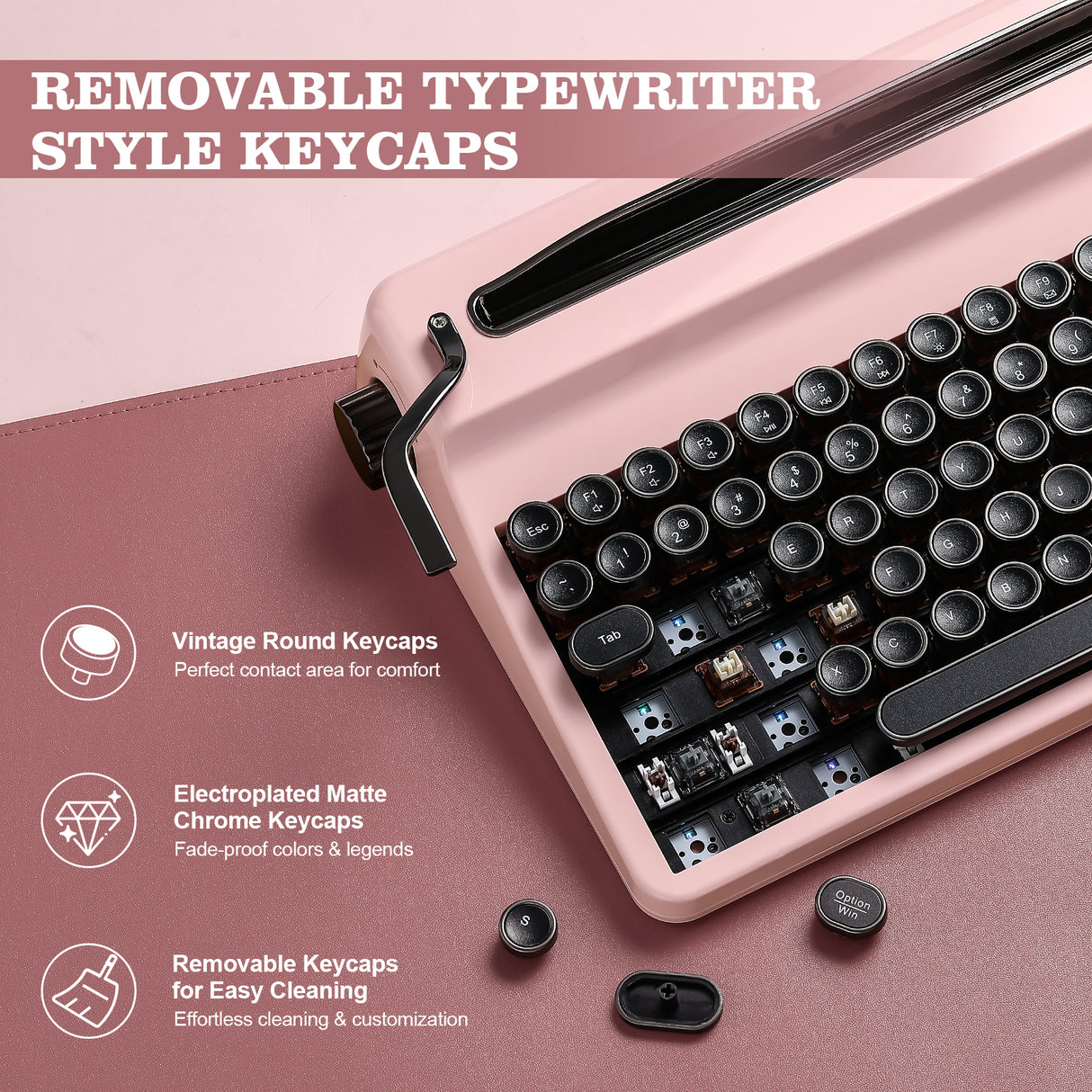 YUNZII QL75 Retro Typewriter QMK/VIA Mechanical Keyboard