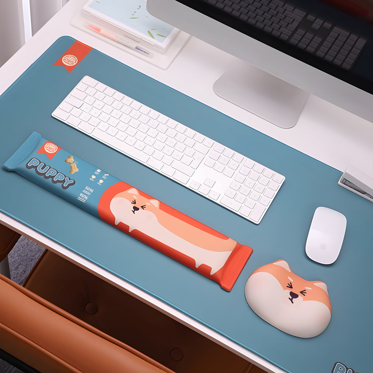 YUNZII Shiba Inu Desk Mat Palm Rest