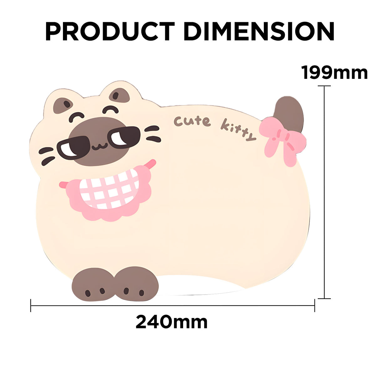 YUNZII Siamese Desk Mat Palm Rest Mouse Pad