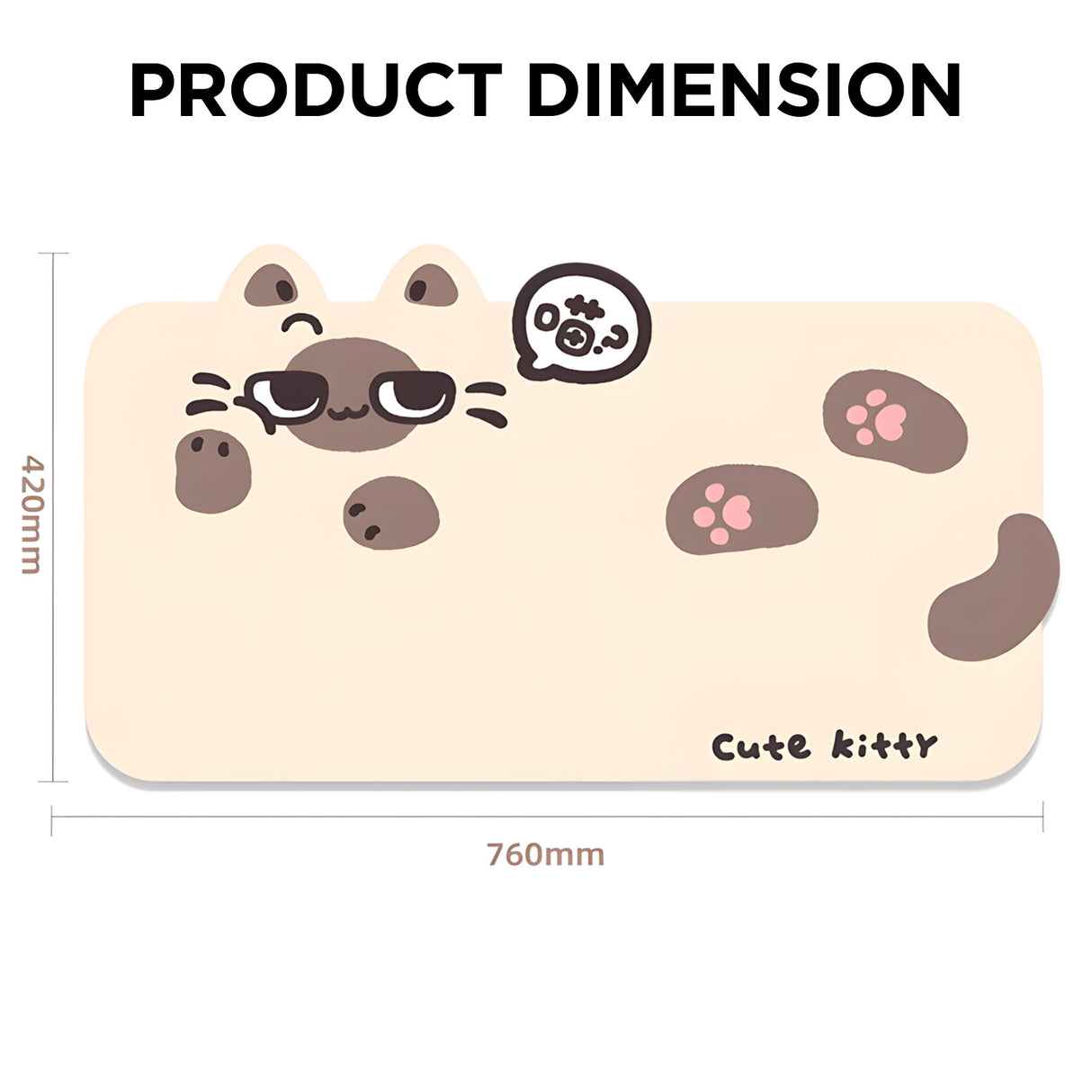 YUNZII Siamese Desk Mat Palm Rest Mouse Pad