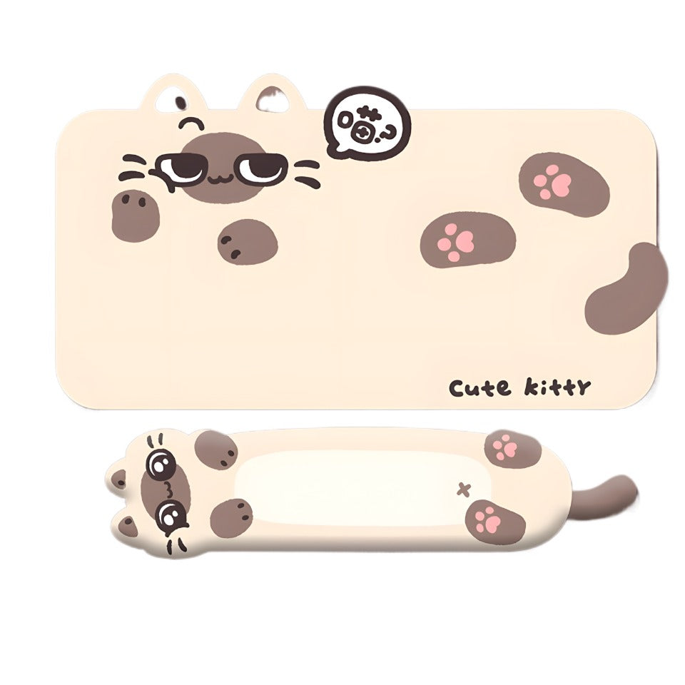 YUNZII Siamese Desk Mat Palm Rest Mouse Pad