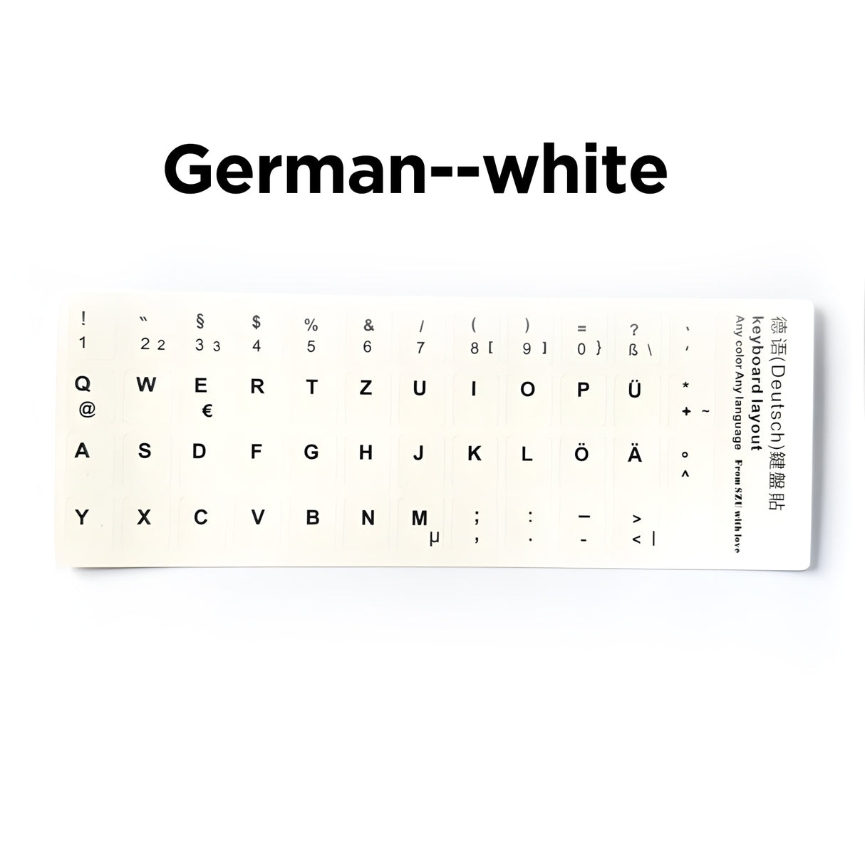 Multilingual Keyboard Sticker