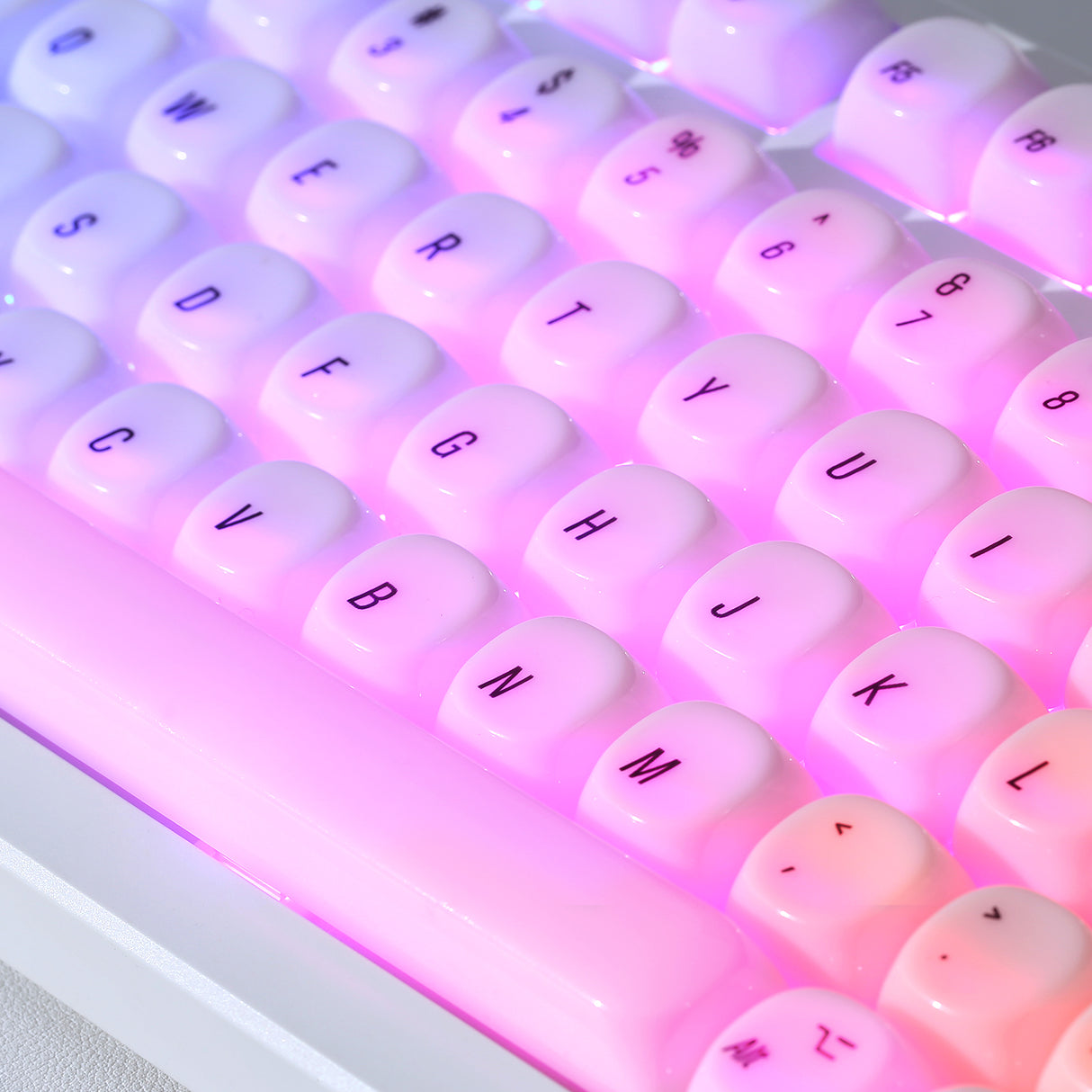 YUNZII Ceramic Jade MOA Profile Keycap Set