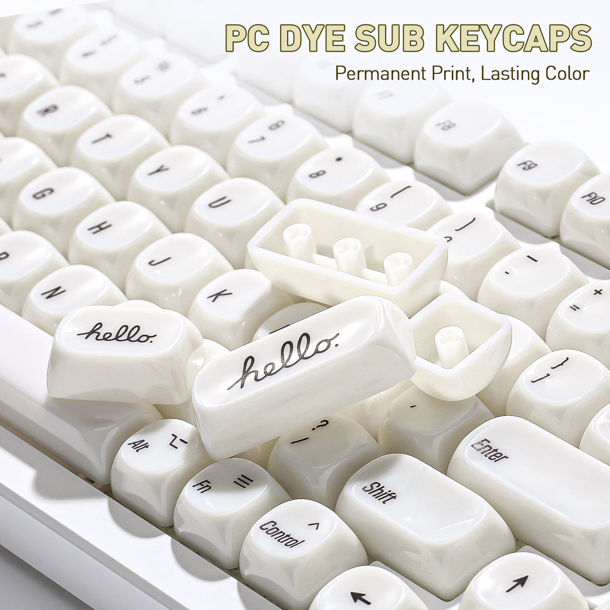 YUNZII Ceramic Jade MOA Profile Keycap Set