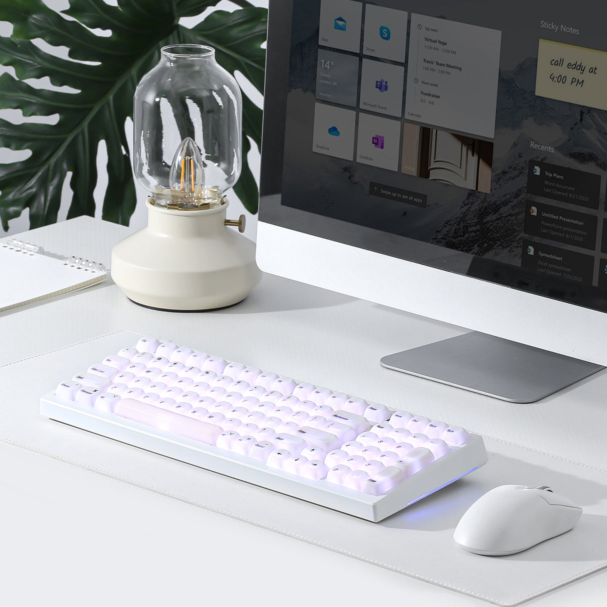 YUNZII Ceramic Jade MOA Profile Keycap Set