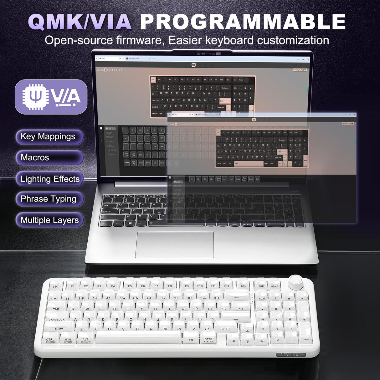 YUNZII X98 Solid QMK/VIA Mechanical Keyboard