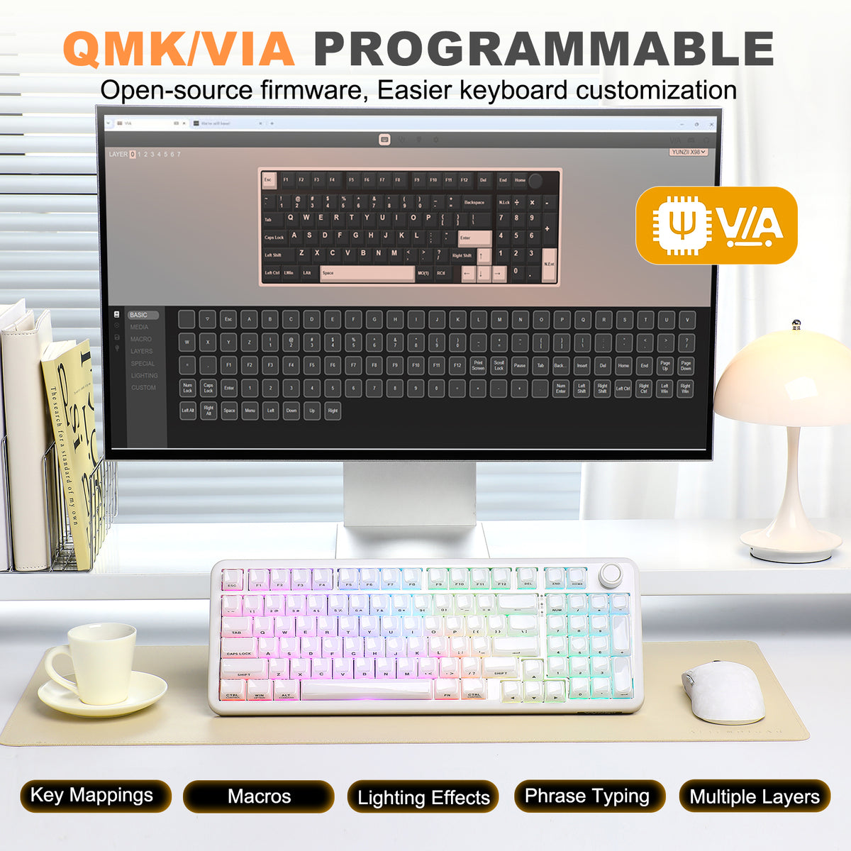YUNZII X98 Solid QMK/VIA Mechanical Keyboard