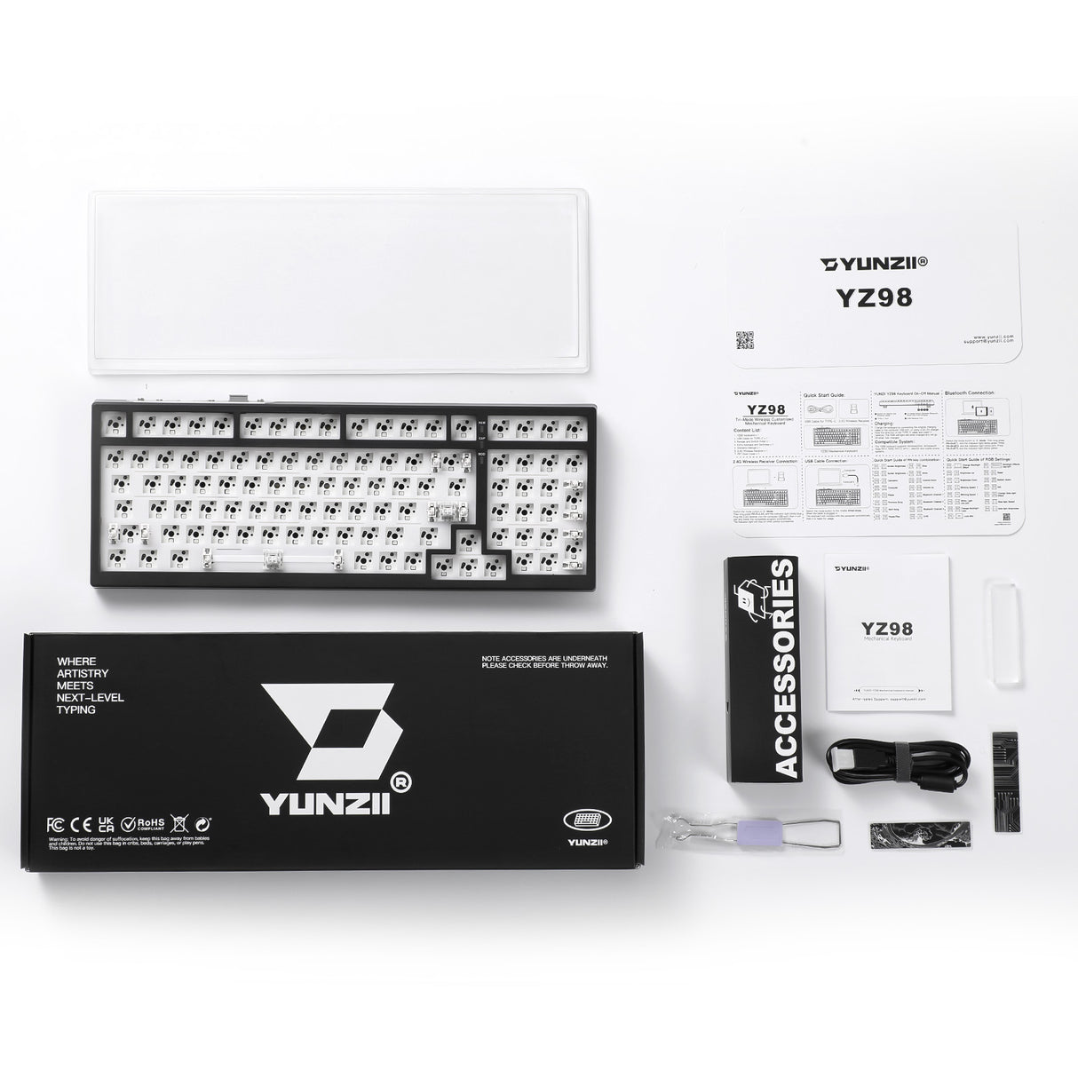 YUNZII YZ98 Barebone Mechanical Keyboard Kit