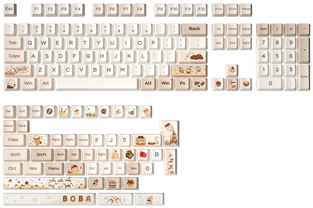 YUNZII Boba Keycap Set