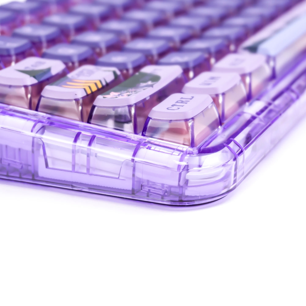 YUNZII x CoolKiller CK75 Wireless Transparent Gasket Mechanical Keyboard-Fairy Purple