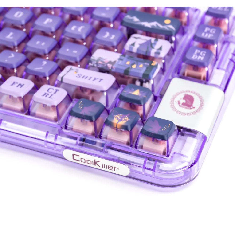 YUNZII x CoolKiller CK75 Wireless Transparent Gasket Mechanical Keyboard-Fairy Purple