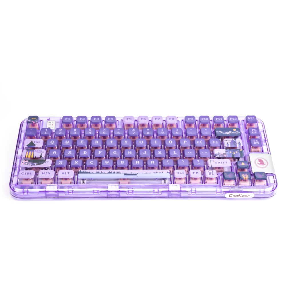 YUNZII x CoolKiller CK75 Wireless Transparent Gasket Mechanical Keyboard-Fairy Purple