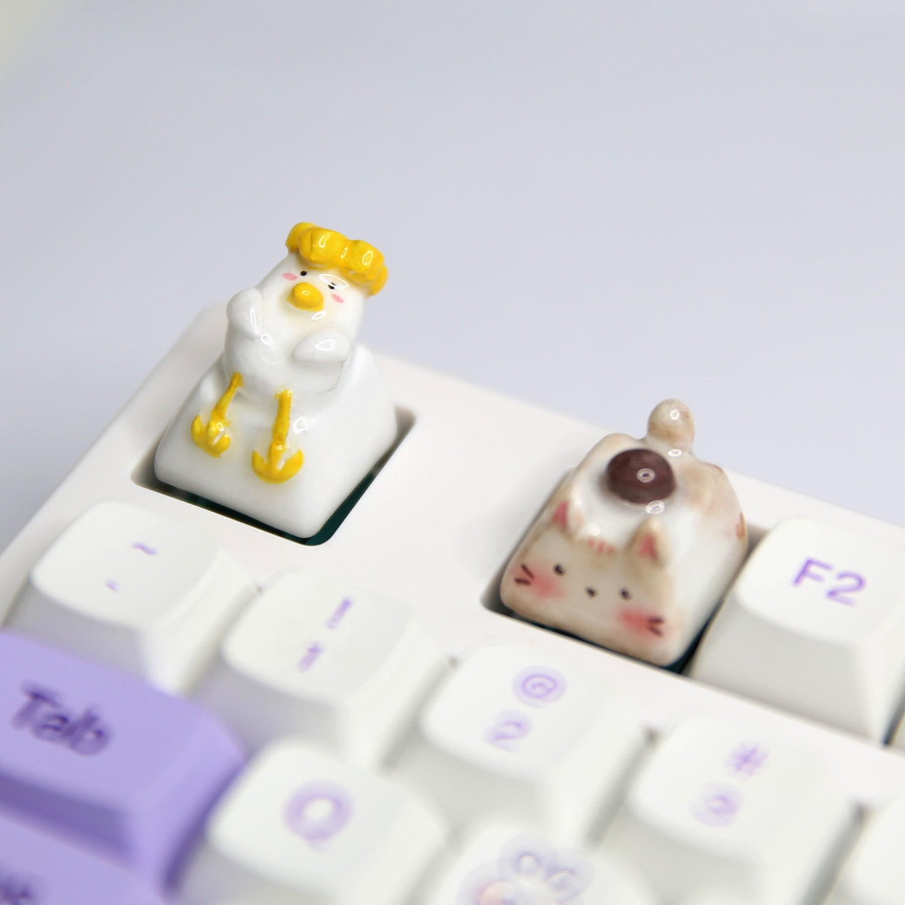 YUNZII Handmade Artisan Clay Keycaps - Duck