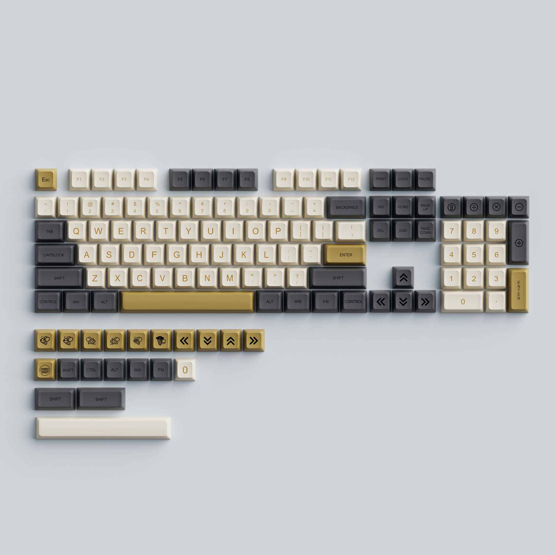 YUNZII Honey Shimmer Keycap Set