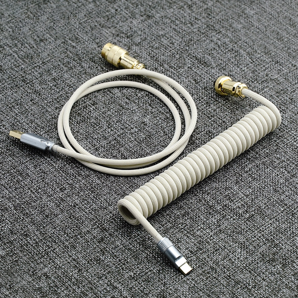YUNZII Custom Coiled Aviator USB Cable - Golden
