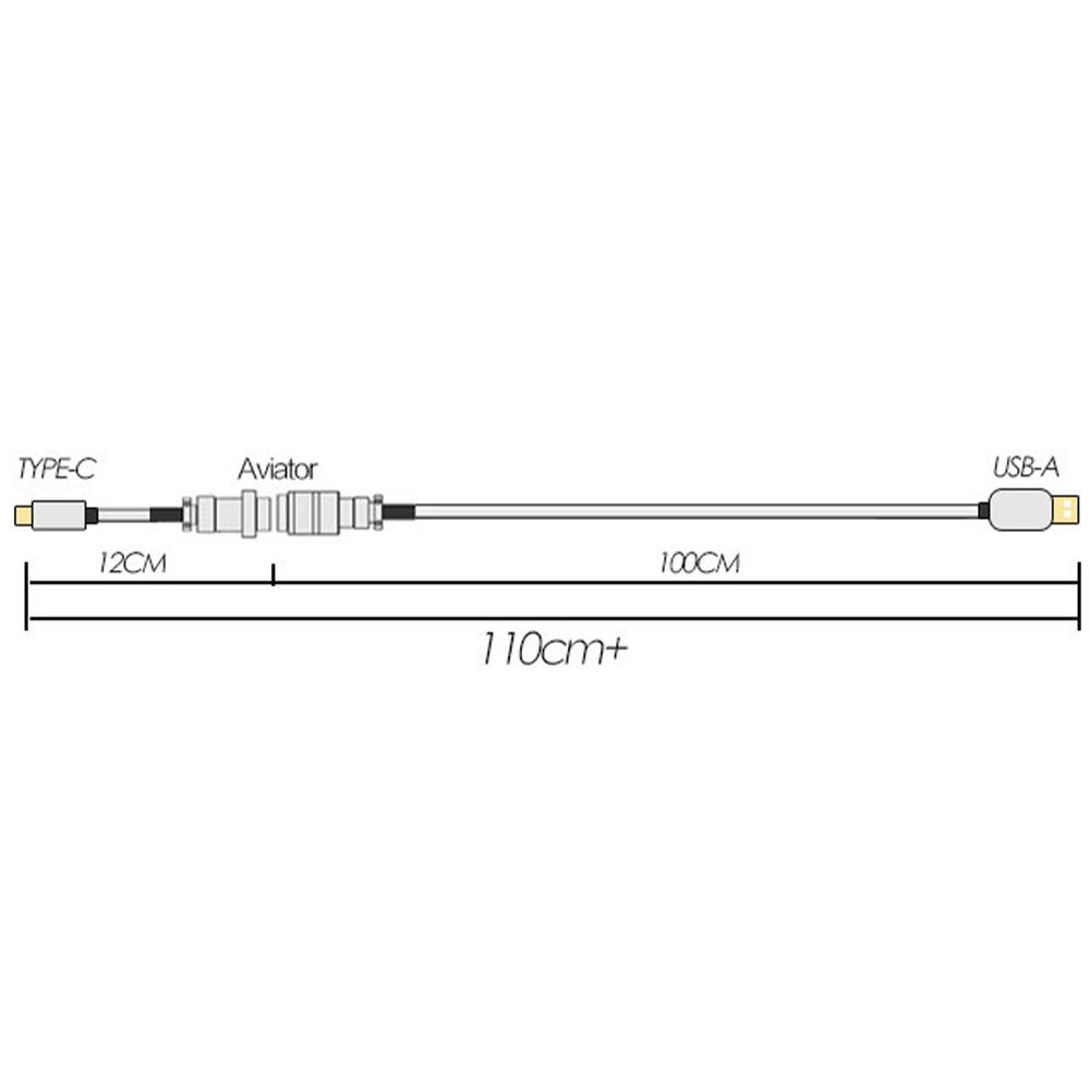 YUNZII CC Standard Custom Aviator USB Cable- Silver