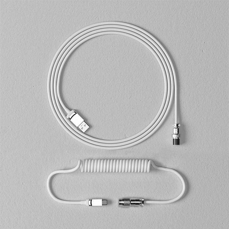 YUNZII Keynovo Coiled Keyboard Cable with Aviator USB Cable for Type-C Mechanical Gaming Keyboard