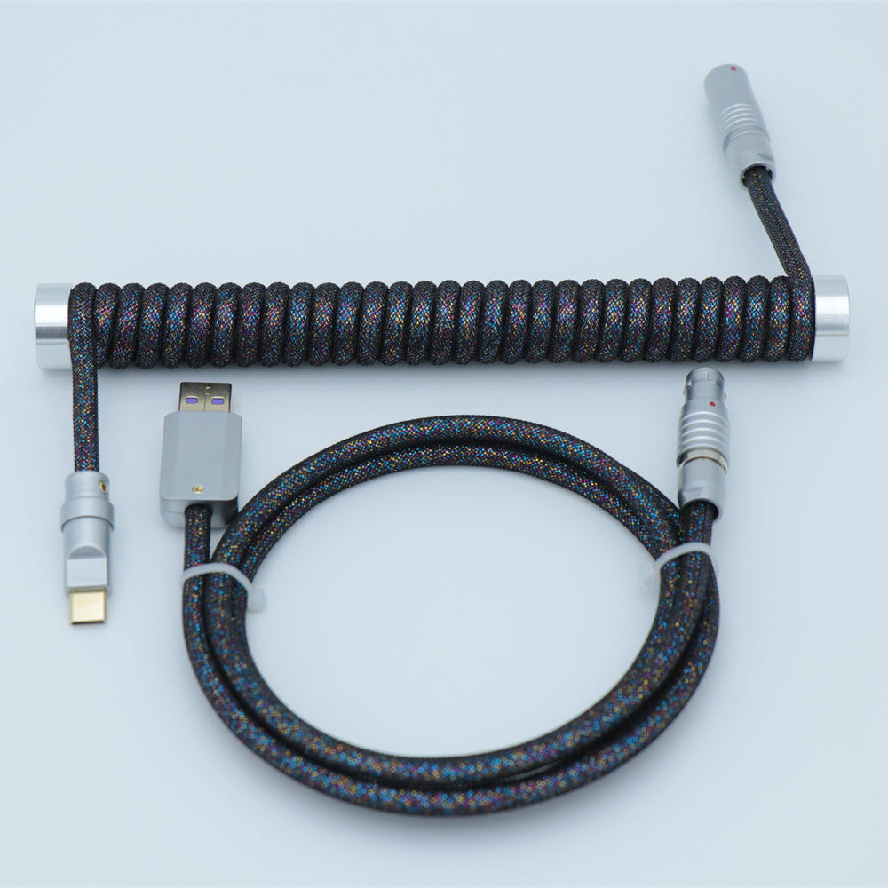 YUNZII Custom Coiled Aviator USB Cable Cord - Blinking