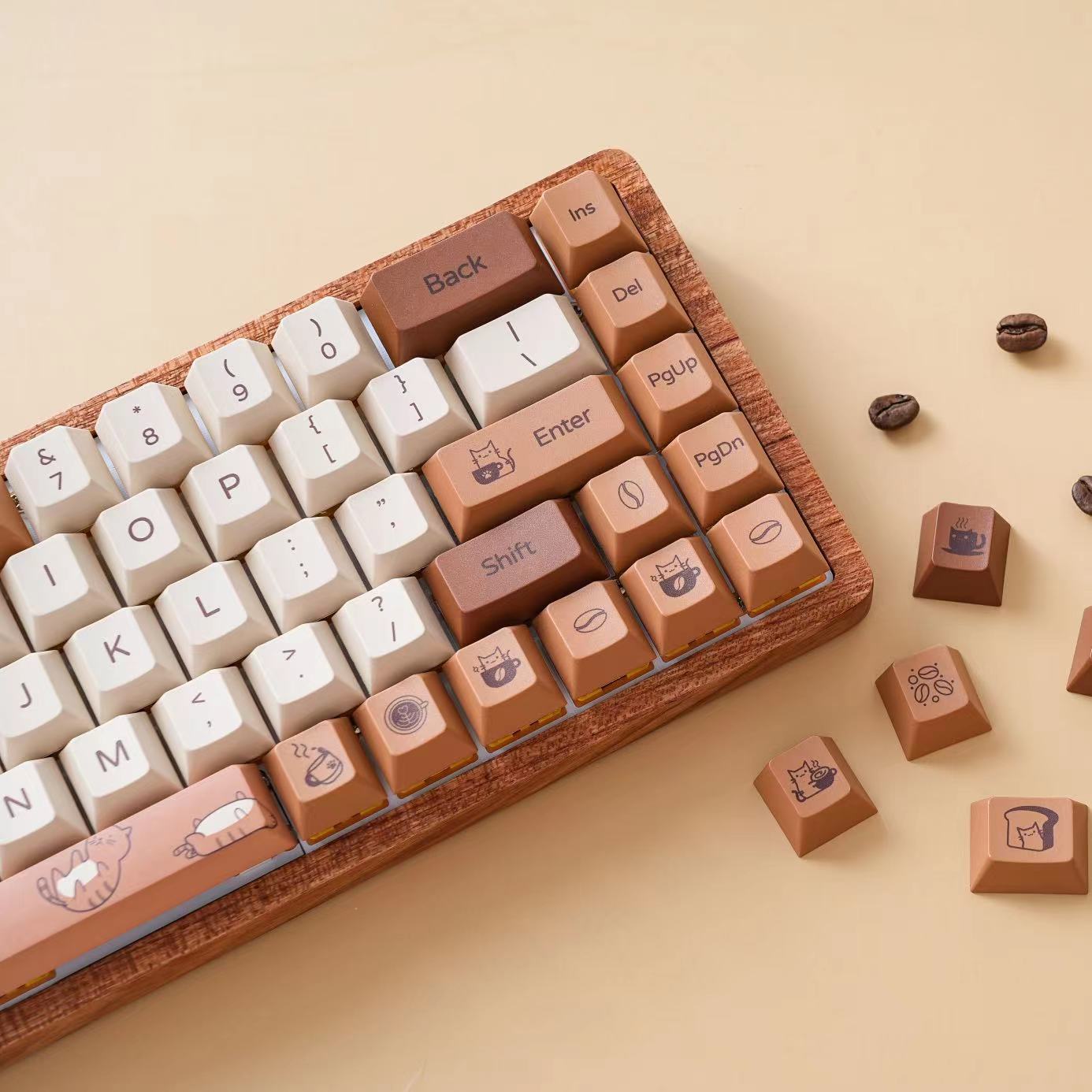 YUNZII SKYLOONG GK61 / GK68 Lite-Gasket Keyboard Kit With Wooden Keyboard Case