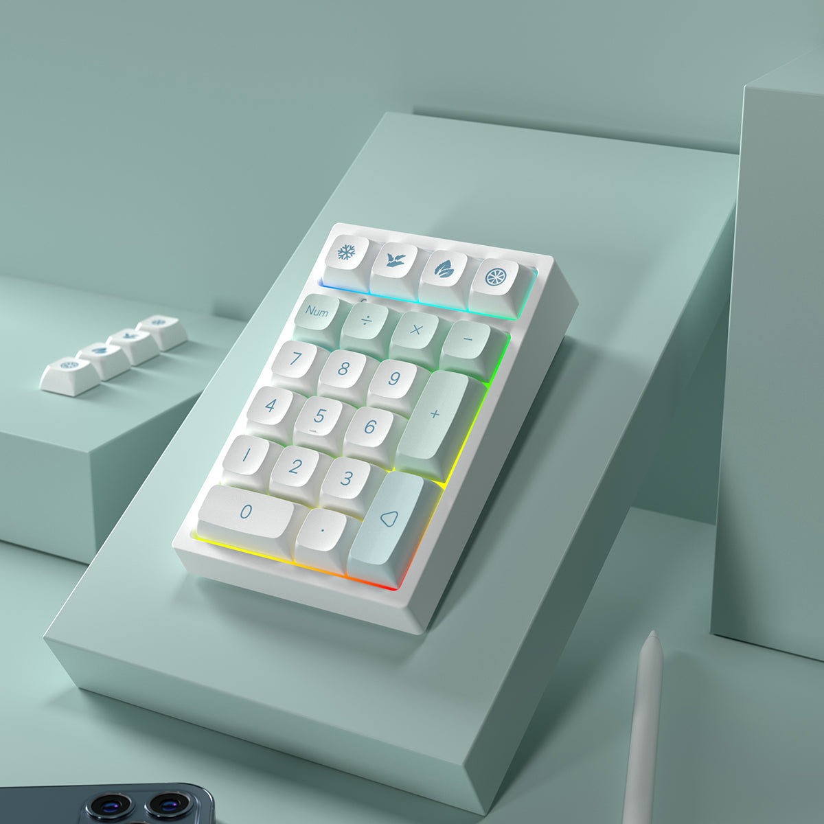 YUNZII YZ21 Mint Hot Swappable Mechanical Numeric Keypad Num Pad