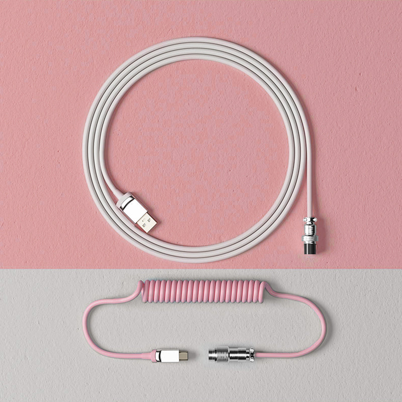 YUNZII Keynovo Coiled Keyboard Cable with Aviator USB Cable for Type-C Mechanical Gaming Keyboard