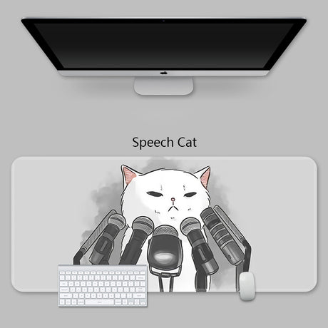 YUNZII Keynovo Mouse Mat Desk Pad - Black Cat