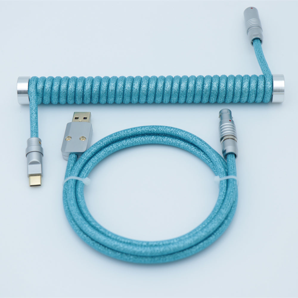 YUNZII Custom Coiled Aviator USB Cable Cord - Blinking