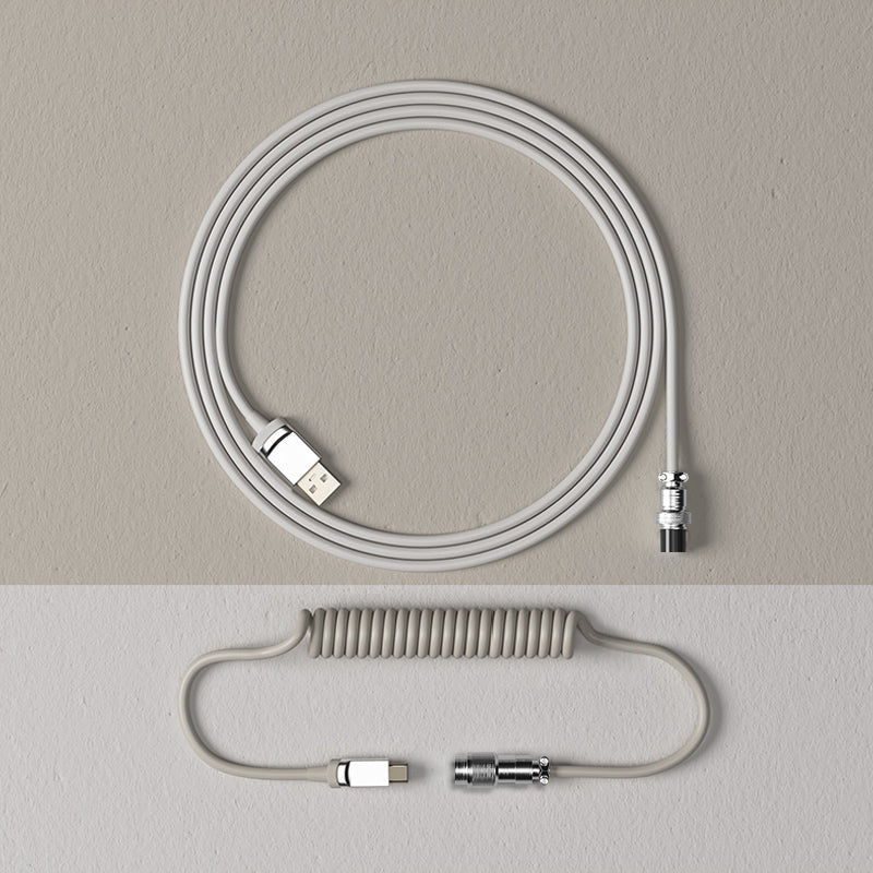 YUNZII Keynovo Coiled Keyboard Cable with Aviator USB Cable for Type-C Mechanical Gaming Keyboard