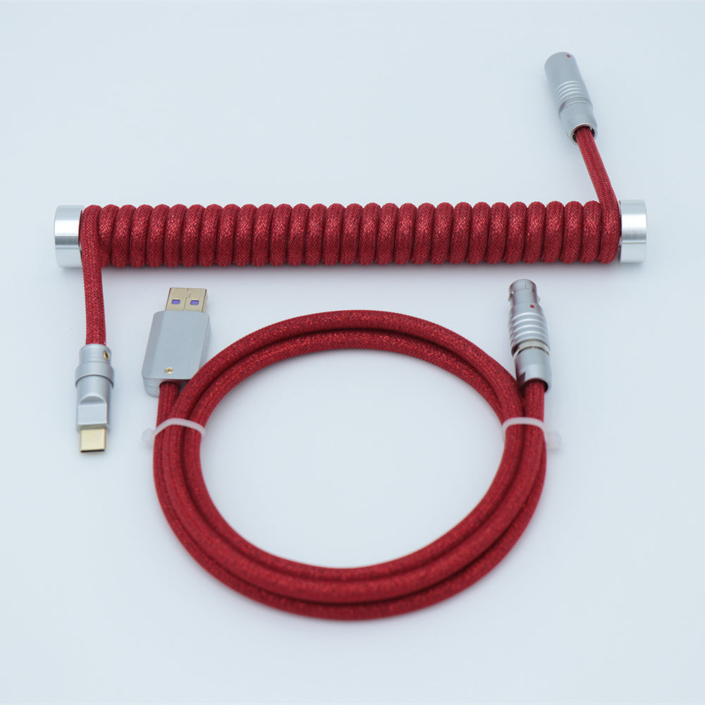 YUNZII Custom Coiled Aviator USB Cable Cord - Blinking