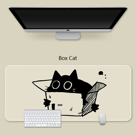 YUNZII Keynovo Mouse Mat Desk Pad - Black Cat