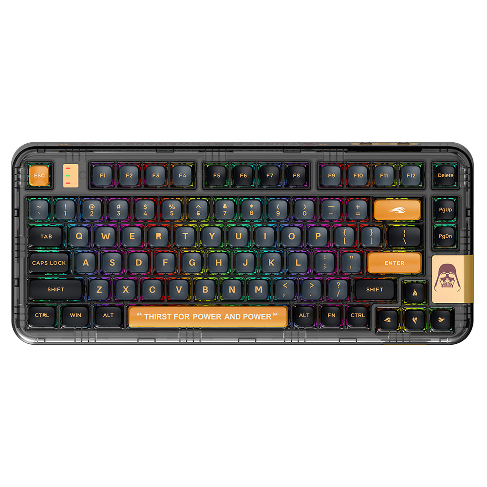 YUNZII x CoolKiller CK75 Wireless Transparent Gasket Mechanical Keyboard-Black Knight