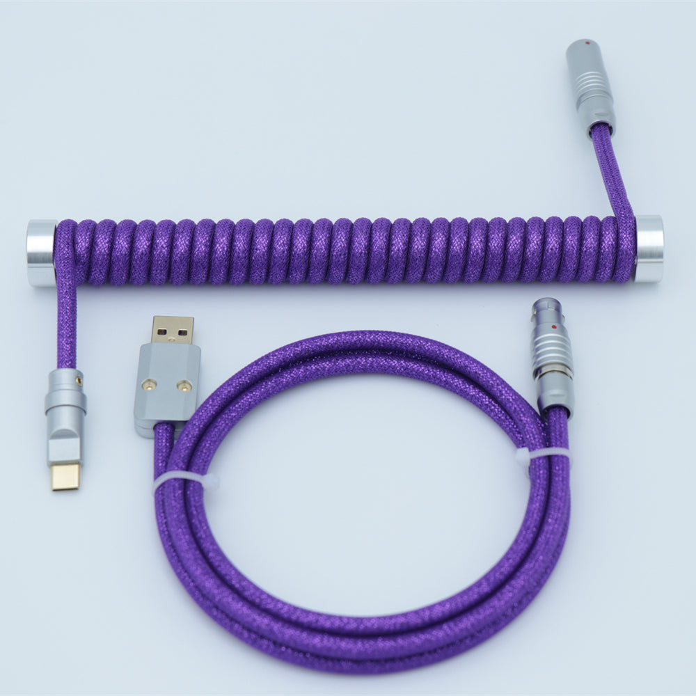 YUNZII Custom Coiled Aviator USB Cable Cord - Blinking
