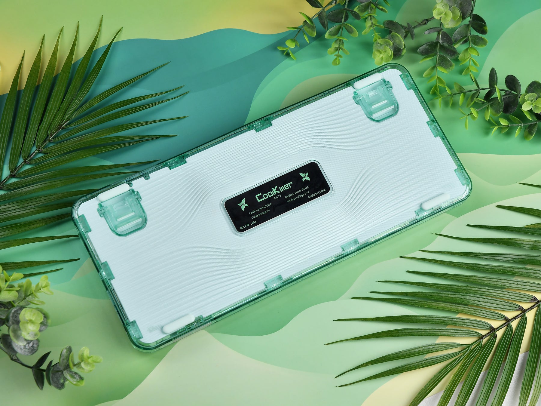 YUNZII x CoolKiller CK75 Wireless Transparent Gasket Mechanical Keyboard-Mint Green