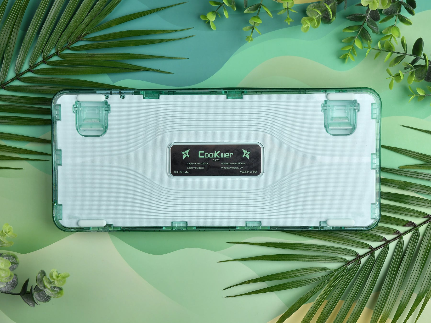 YUNZII x CoolKiller CK75 Wireless Transparent Gasket Mechanical Keyboard-Mint Green