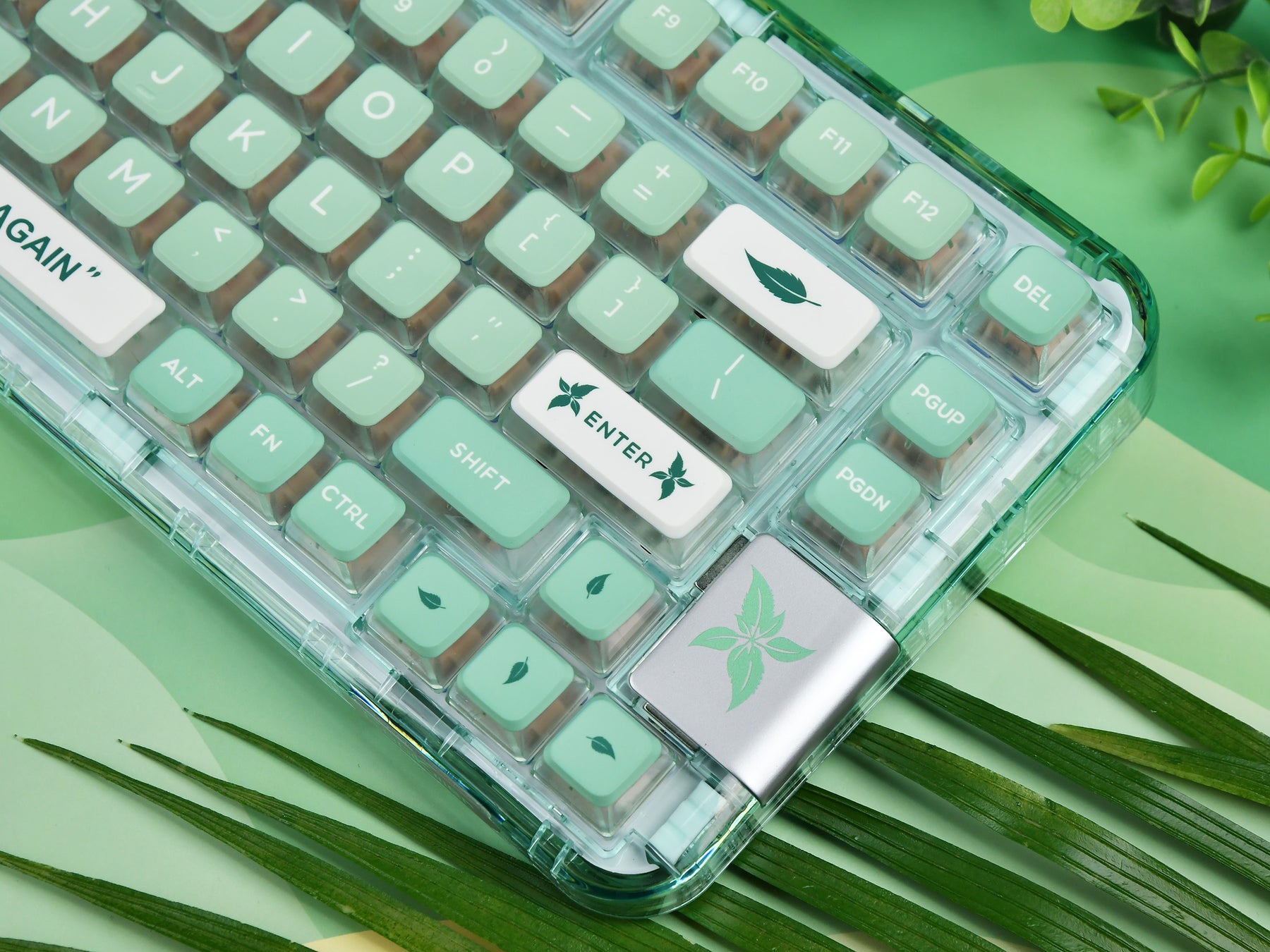 YUNZII x CoolKiller CK75 Wireless Transparent Gasket Mechanical Keyboard-Mint Green