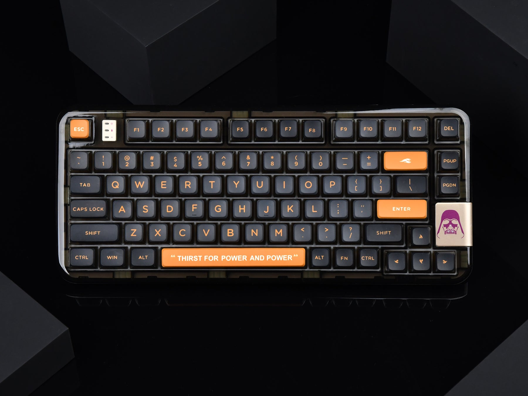 YUNZII x CoolKiller CK75 Wireless Transparent Gasket Mechanical Keyboard-Black Knight