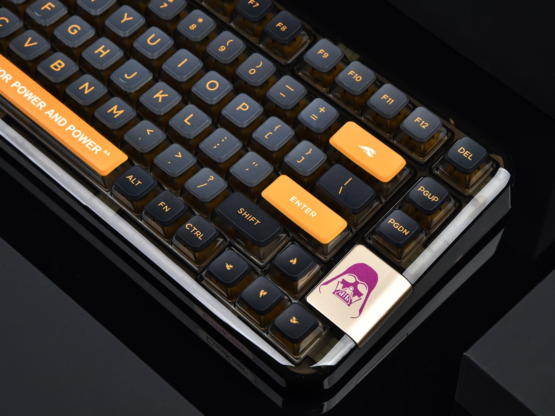 YUNZII x CoolKiller CK75 Wireless Transparent Gasket Mechanical Keyboard-Black Knight