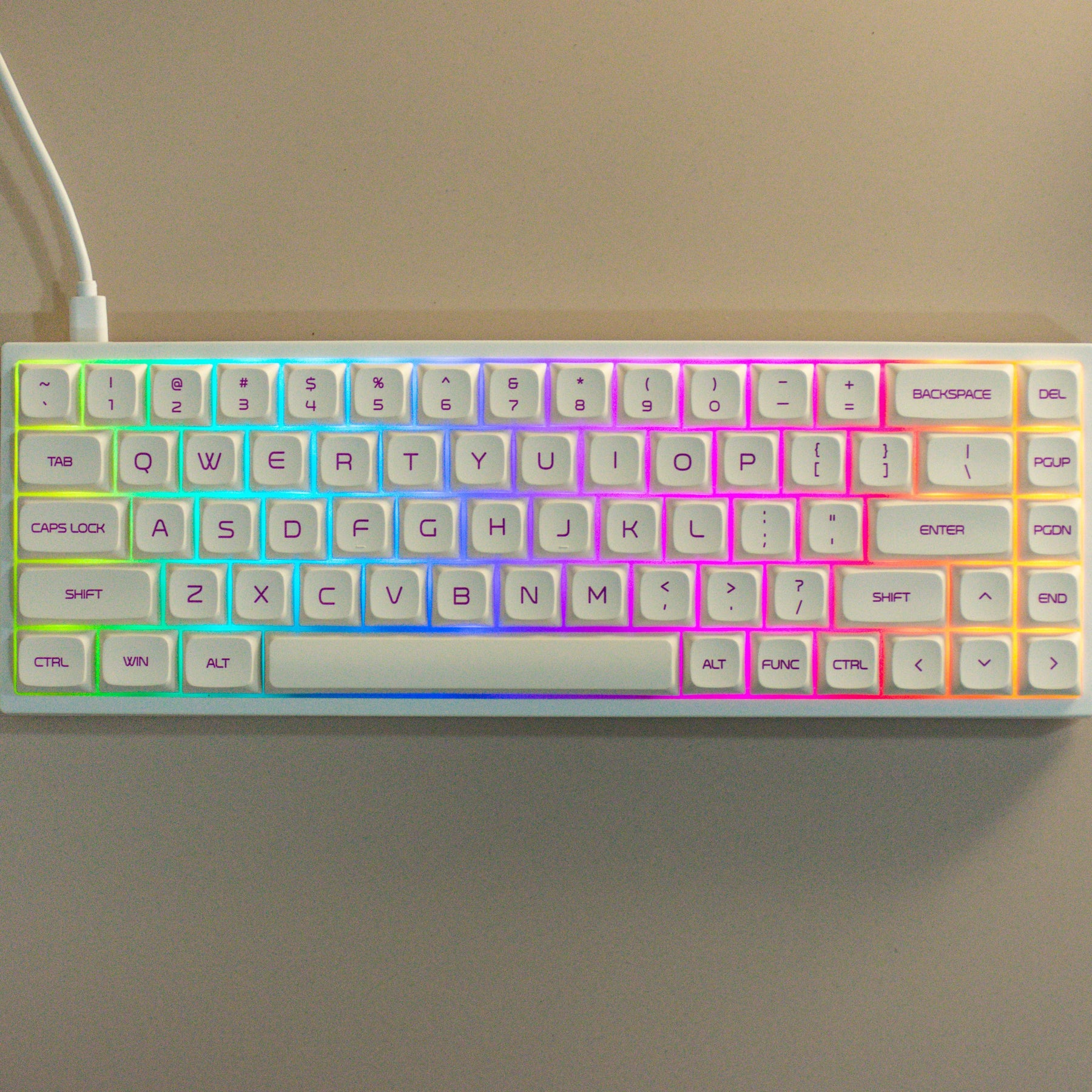 YUNZII KC68 Lavender Hot Swappable Mechanical Keyboard