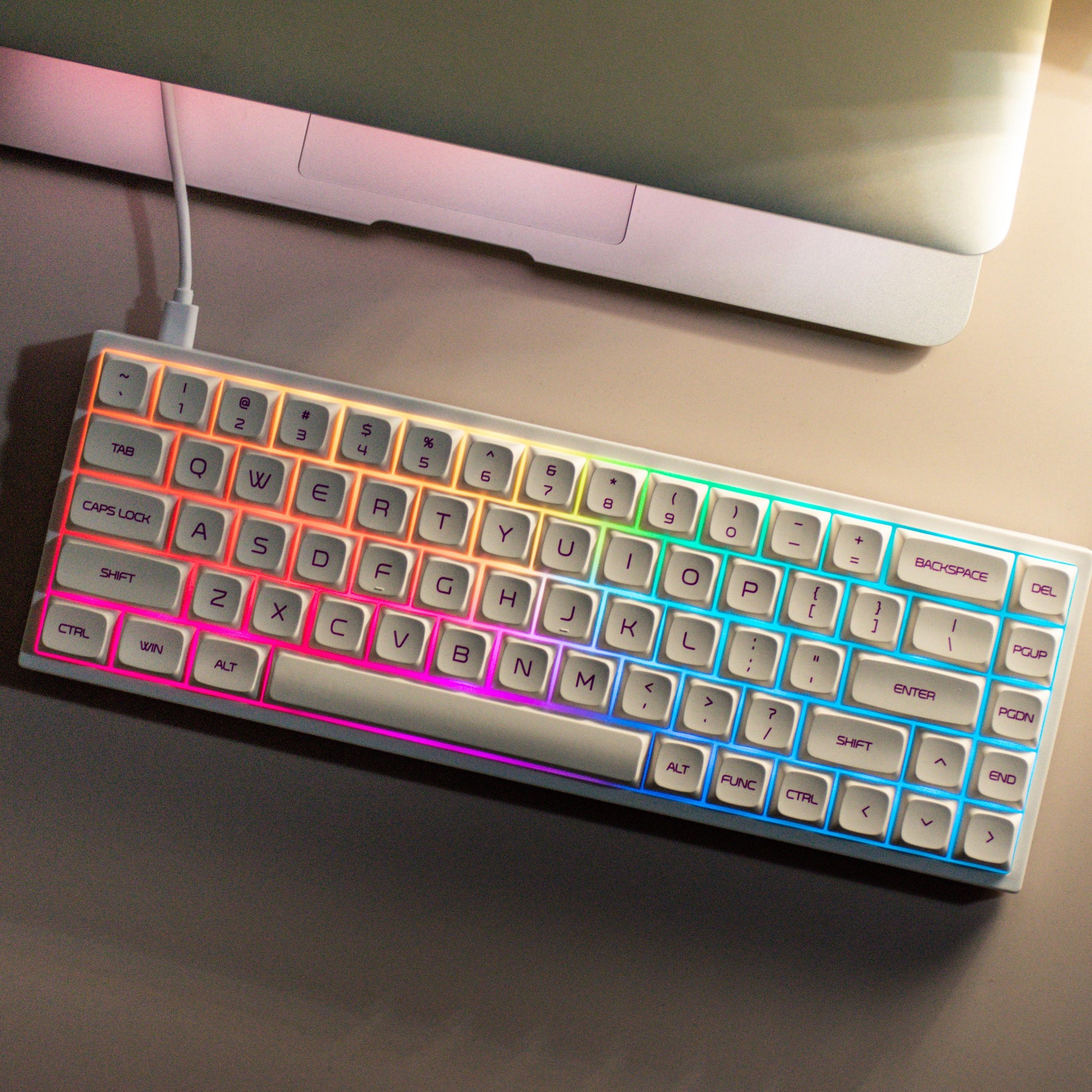YUNZII KC68 Lavender Hot Swappable Mechanical Keyboard