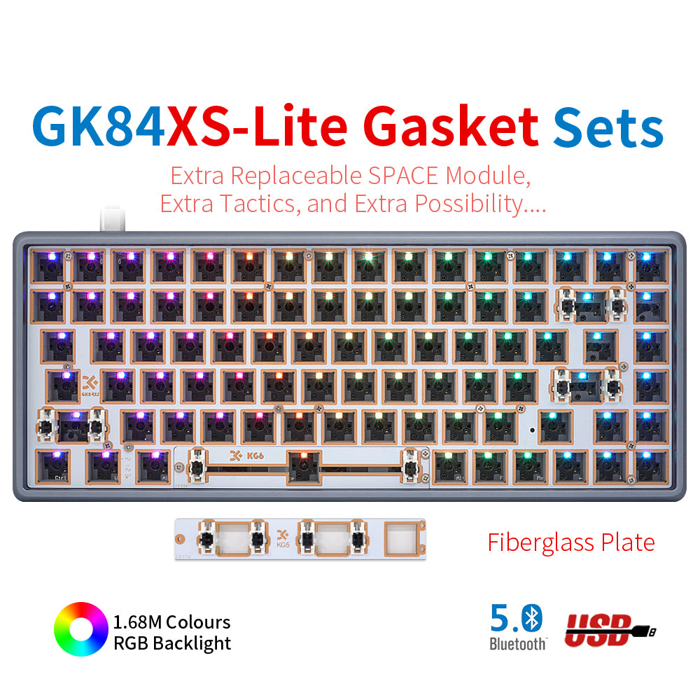 YUNZII GK84 Lite-Gasket Keyboard Kit With CNC DRUM Aluminum Keyboard Case