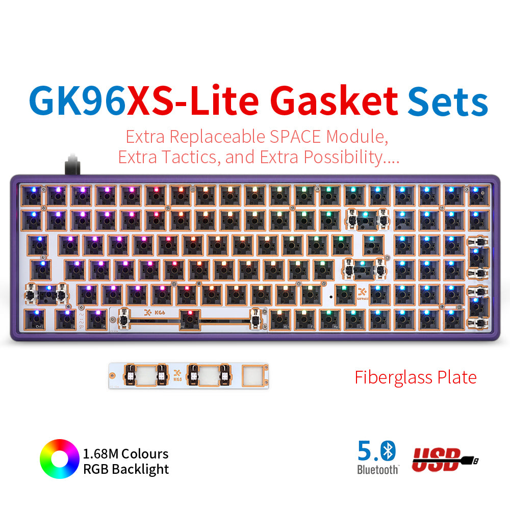 YUNZII GK96 Lite-Gasket Keyboard Kit With CNC DRUM Aluminum Keyboard Case