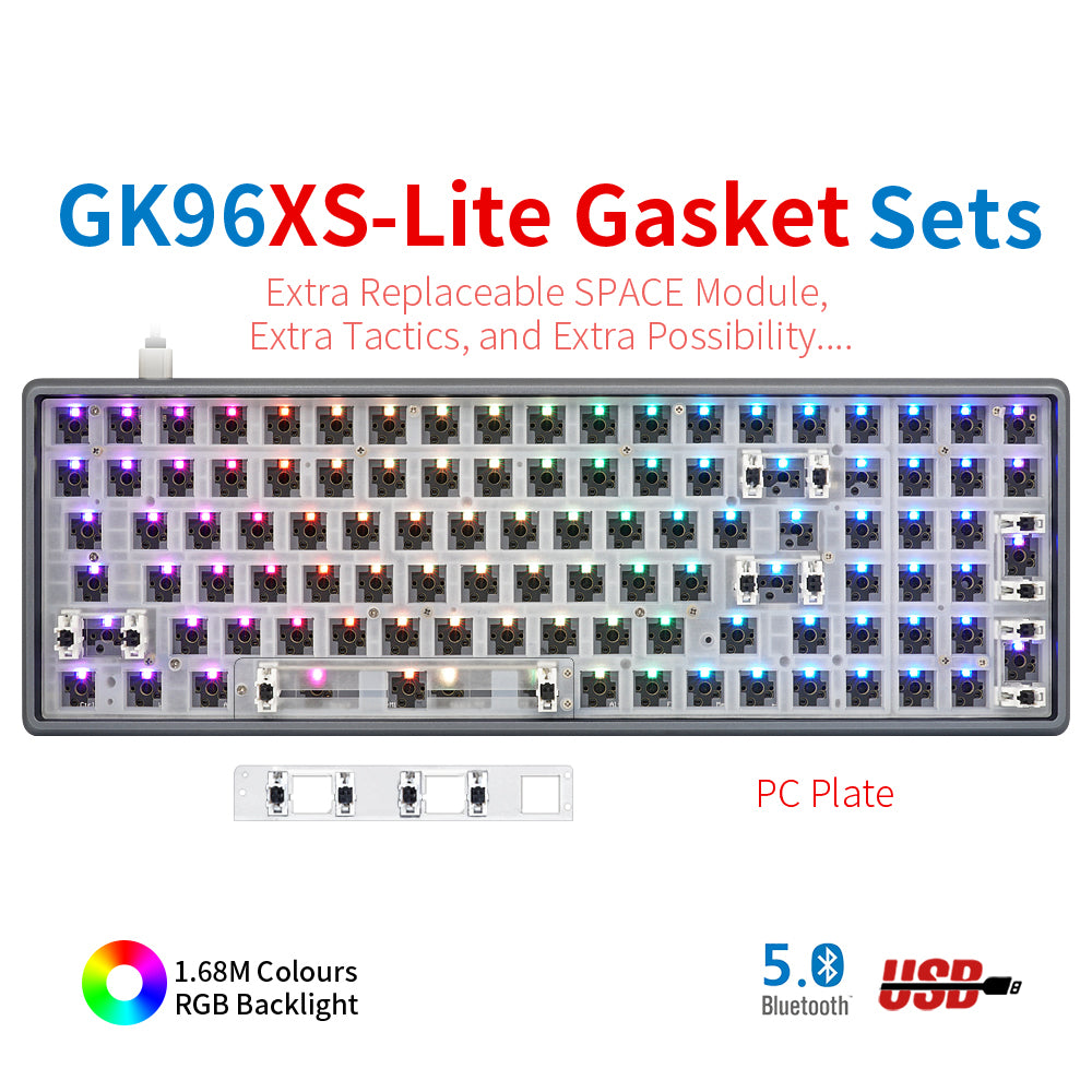 YUNZII GK96 Lite-Gasket Keyboard Kit With CNC DRUM Aluminum Keyboard Case