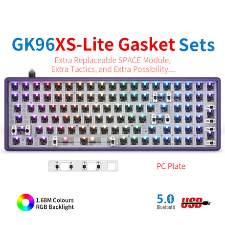 YUNZII GK96 Lite-Gasket Keyboard Kit With CNC DRUM Aluminum Keyboard Case