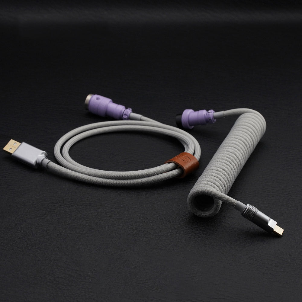 YUNZII Custom Coiled Aviator USB Cable - GMK Muted
