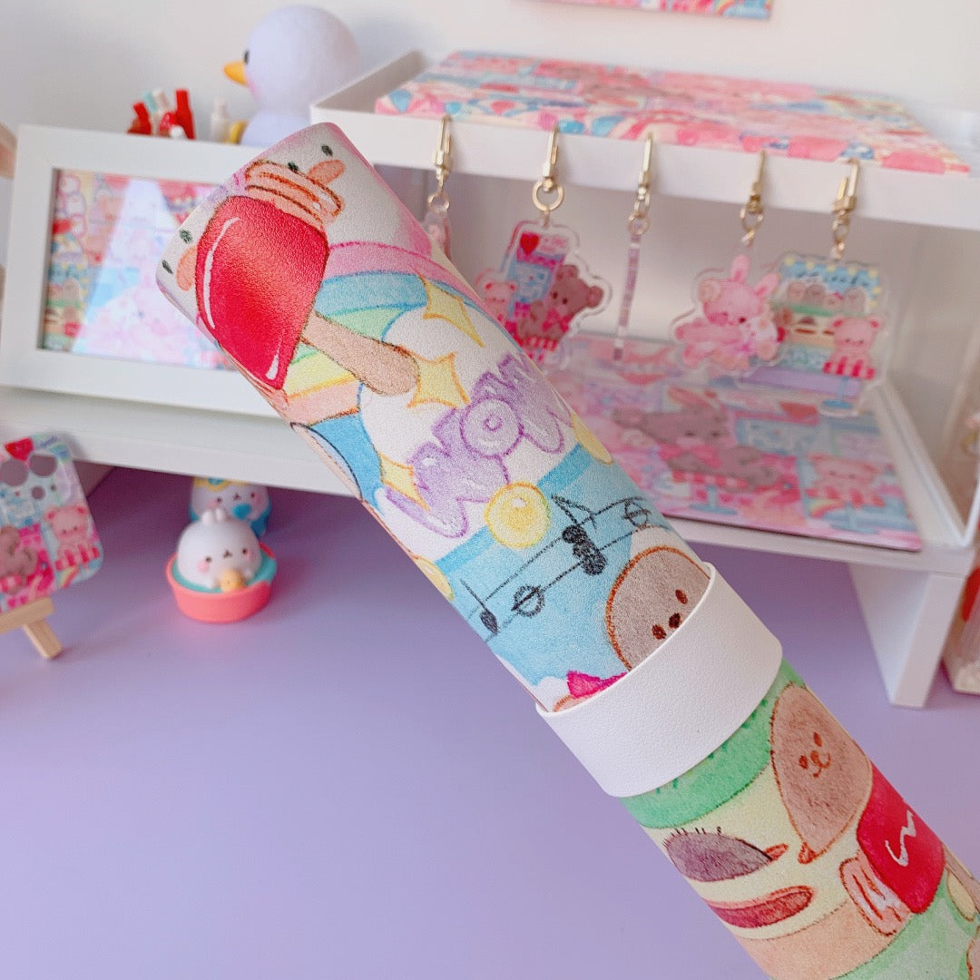 YUNZII PU Desk Pad Mouse Mat - Bear Friends