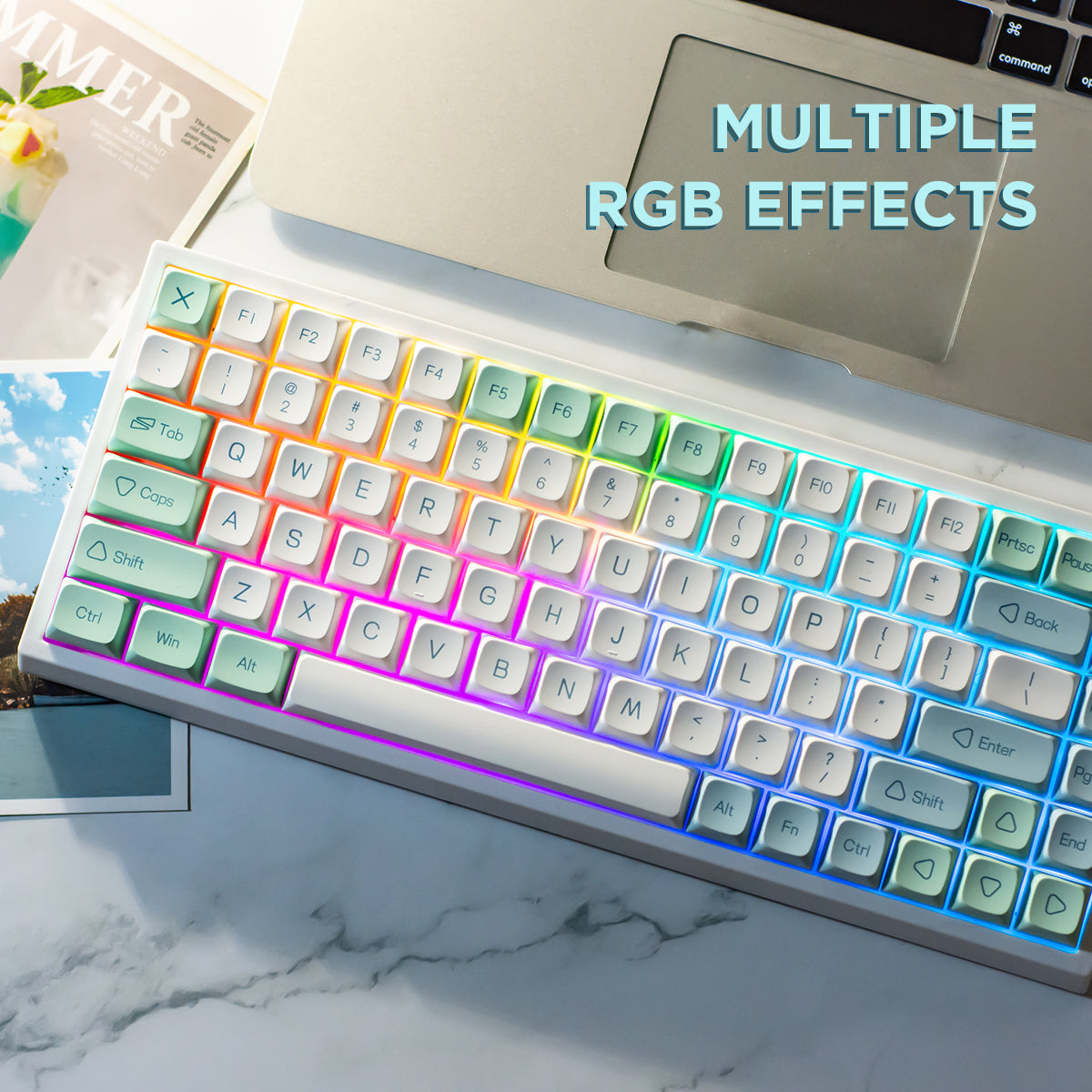 YUNZII YZ84 Wireless Mechanical Keyboard - Mint