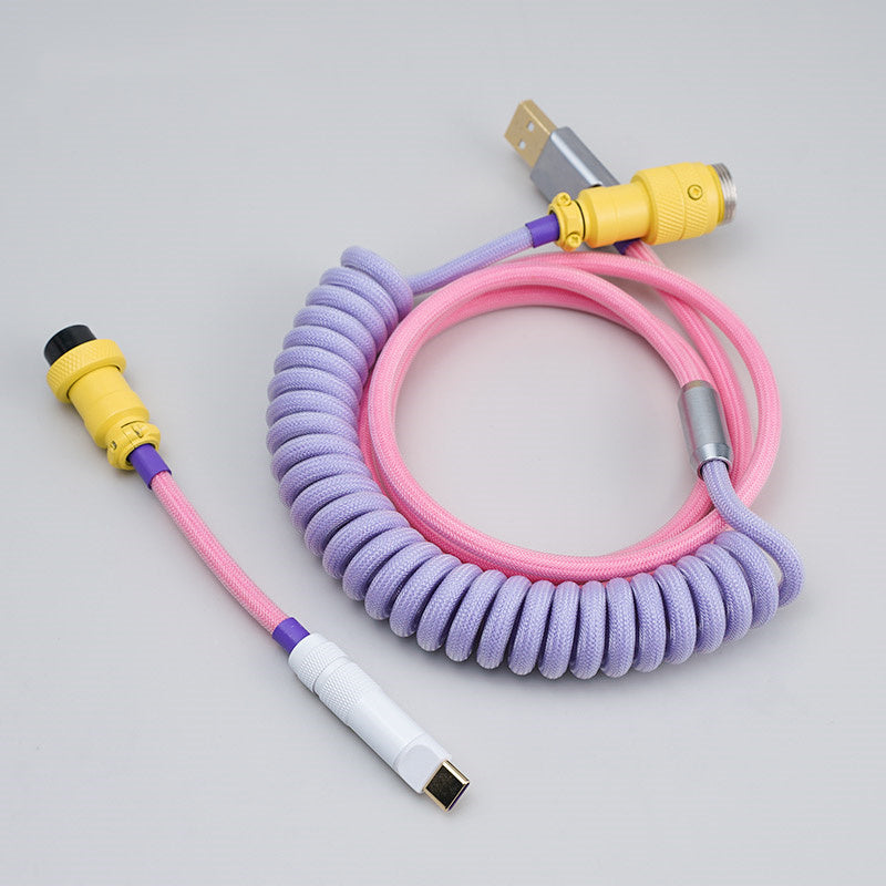 YUNZII Custom Coiled Aviator USB Cable - Ice Cream