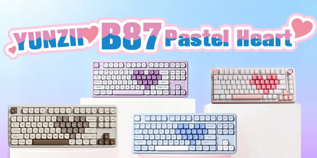 YUNZII B87 Mechanical Keyboard: Pastel Heart Gives Different Love